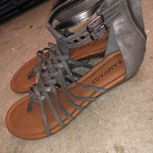 Grey sandals size 8